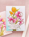 Spellbinders - Yana's Tulips Collection - Letterpress + Foil Plate & Dies - Bouquet of Hugs Sentiments-ScrapbookPal