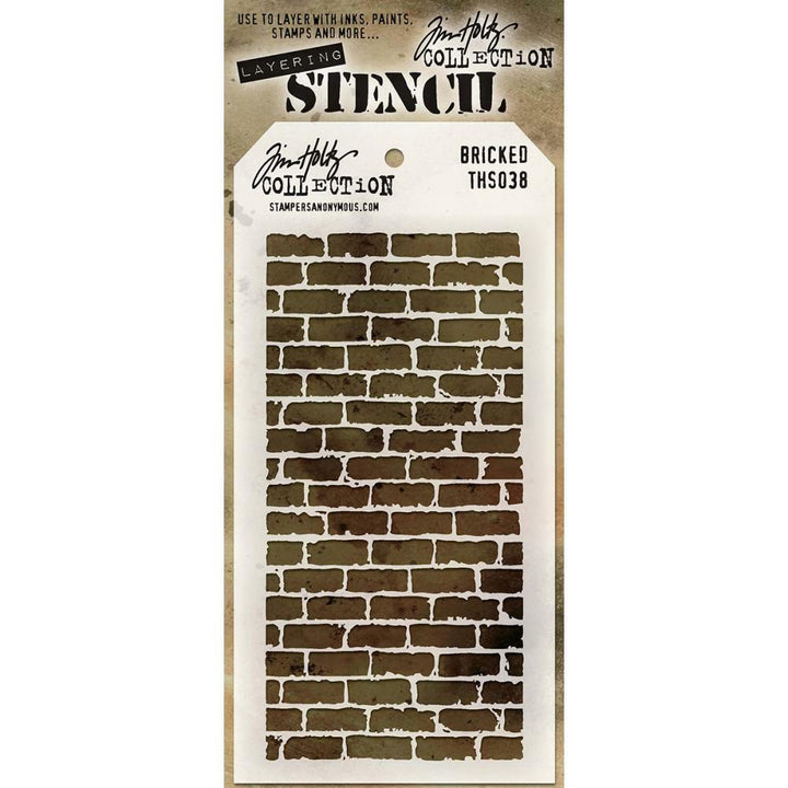 Stampers Anonymous - Tim Holtz Layered Stencil - Bricked-ScrapbookPal