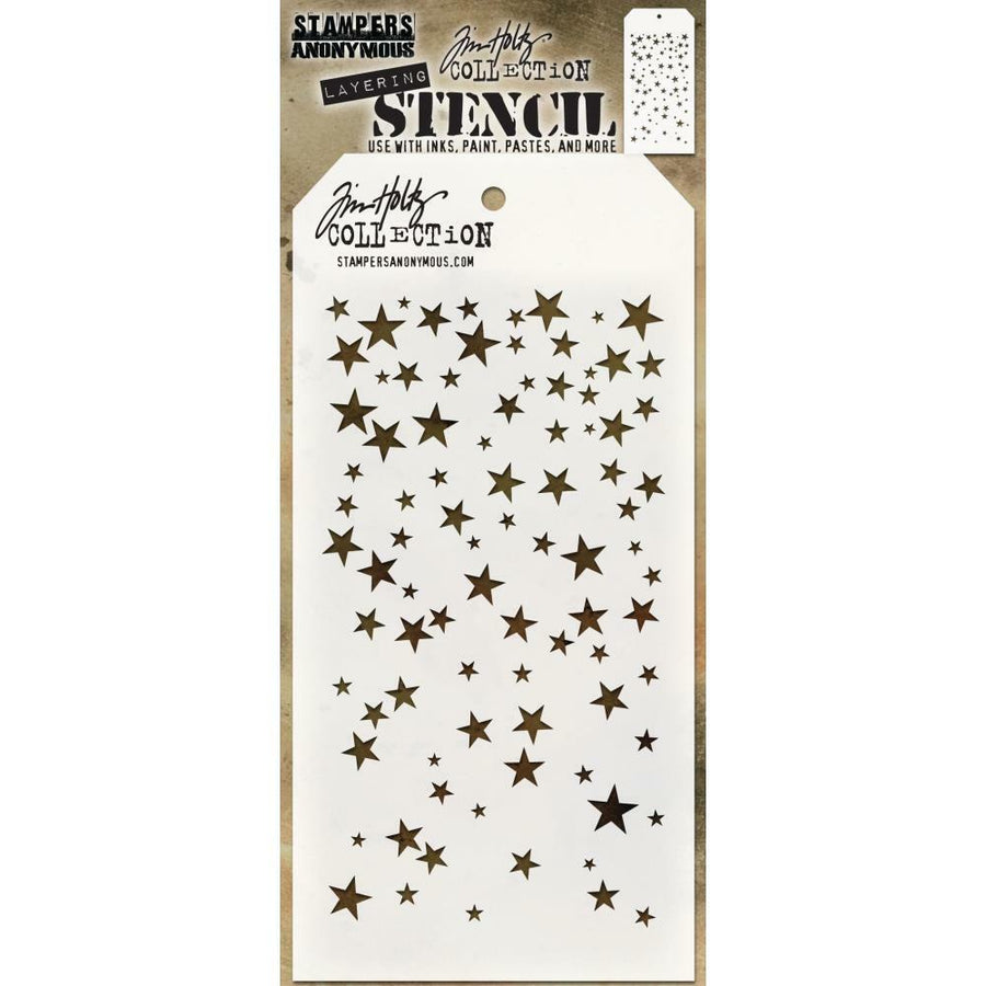 Stampers Anonymous - Tim Holtz Layered Stencil - Falling Stars-ScrapbookPal