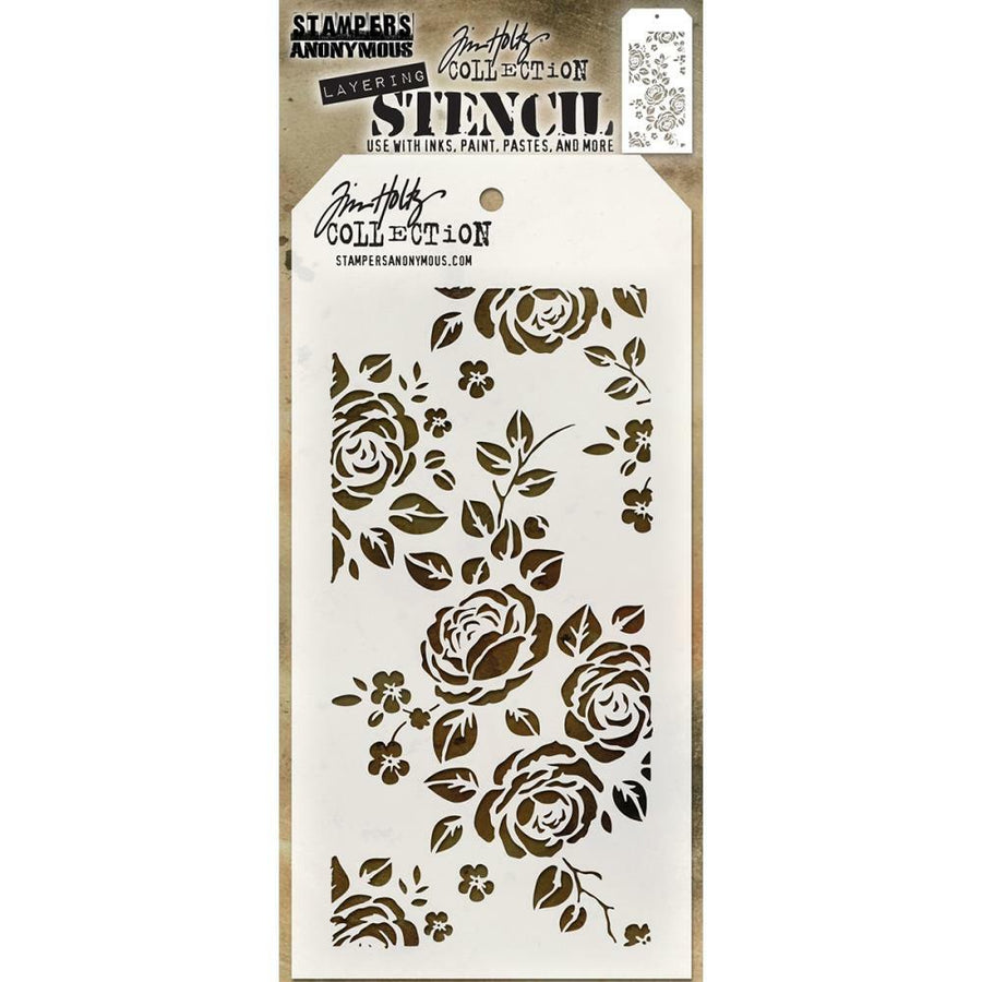Stampers Anonymous - Tim Holtz Layered Stencil - Roses-ScrapbookPal