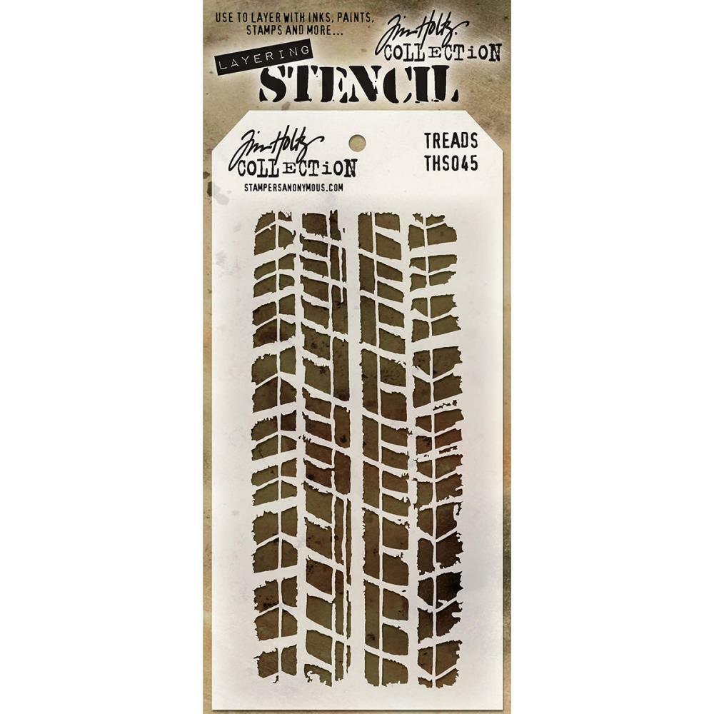Stampers Anonymous - Tim Holtz Layered Stencil - Treads-ScrapbookPal