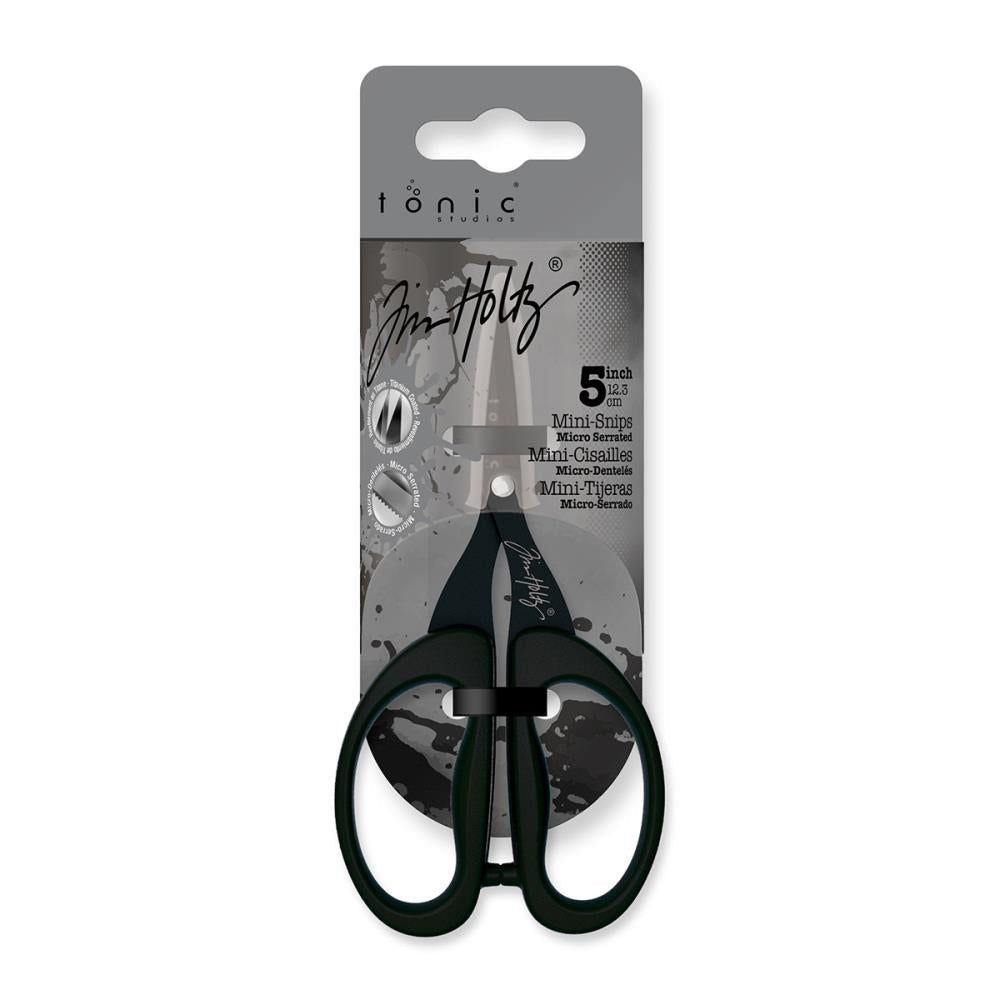 Tonic Studios - Tim Holtz - Non-Stick Micro Serrated Mini Snips - 5"-ScrapbookPal