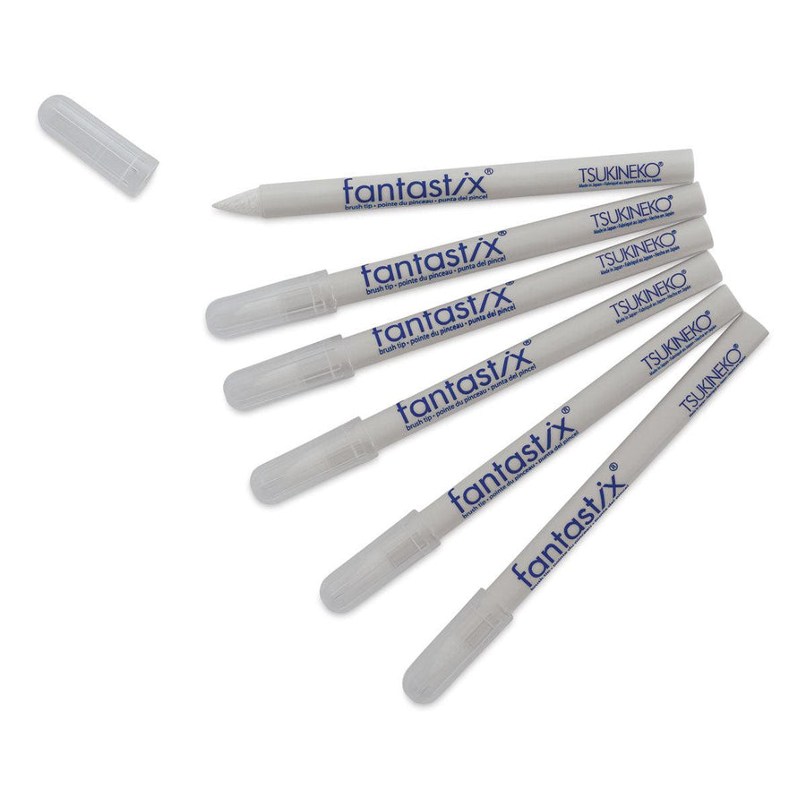 Tsukineko - Fantastix Coloring Tool For Wet & Dry Media - Brush Point, 6 pk