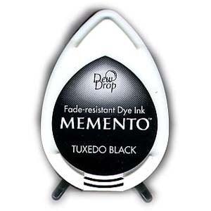 Tsukineko - Memento Dew Drop Dye Inkpad - Tuxedo Black-ScrapbookPal