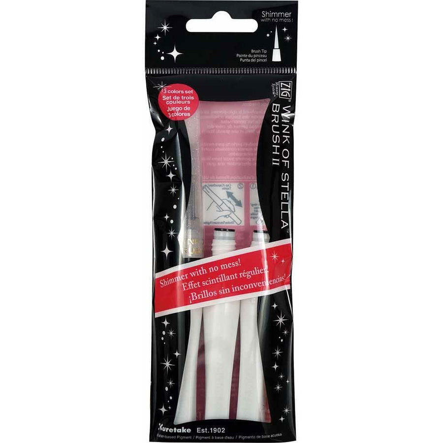 Wink of Stella Brush Tip Marker & 2 Refills - Glitter Clear-ScrapbookPal