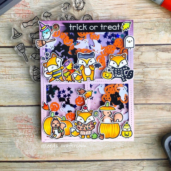 Lawn Fawn Halloween Shaker Card by Leeds