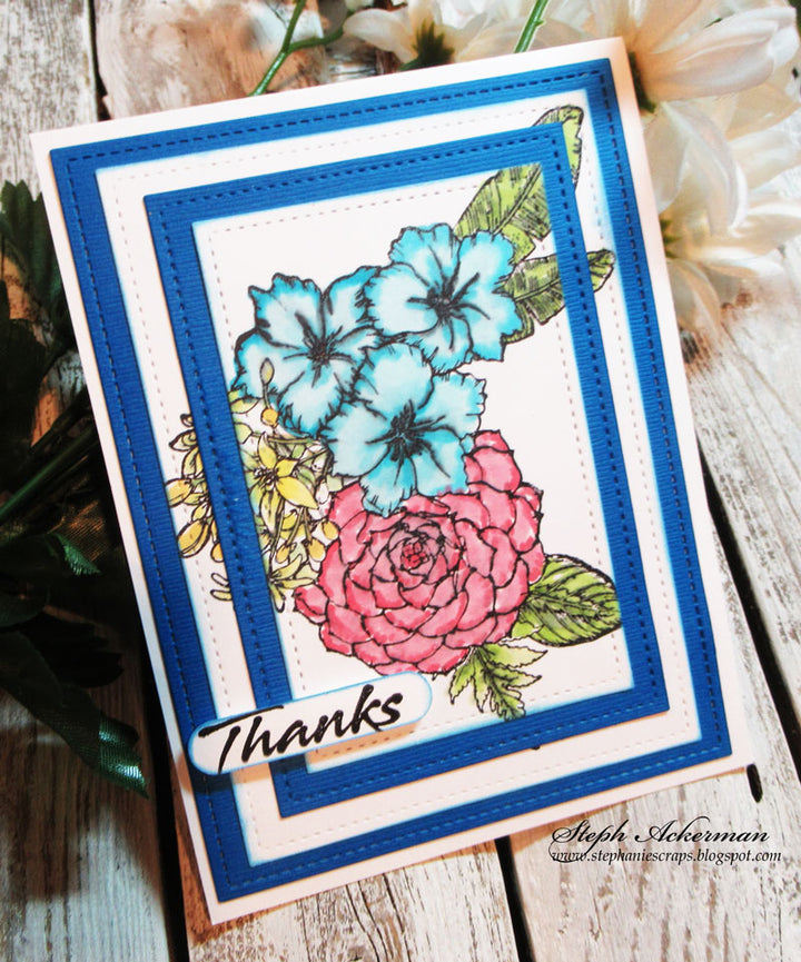 Floral Thanks Card by Steph