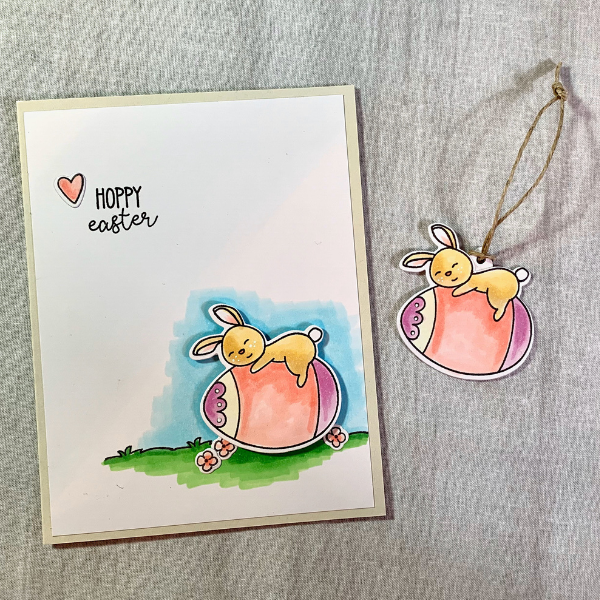 Avery Elle Hoppy Easter Card + Tag Duo