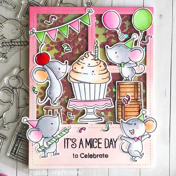 It's A Mice Day to Celebrate Shaker Card