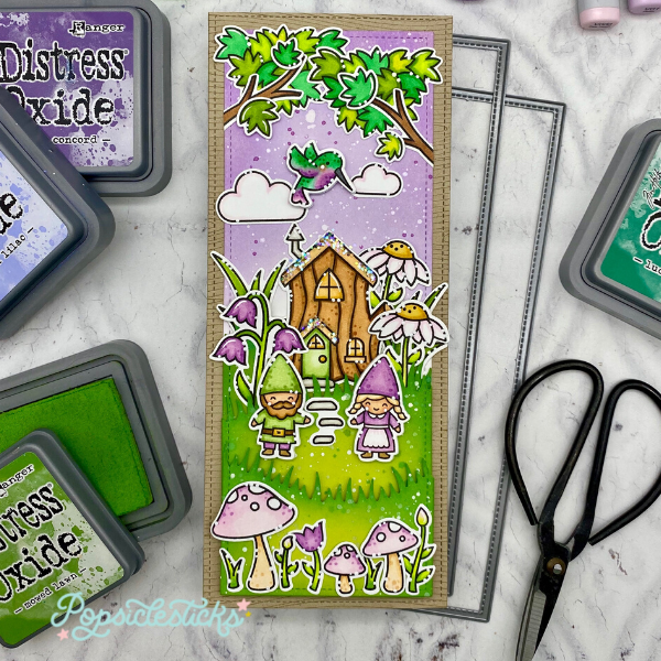 Lawn Fawn Gnome Place Like Home Slimline Card