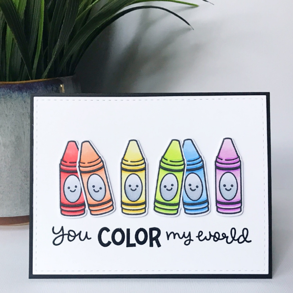 Lawn Fawn "Color My World" Card