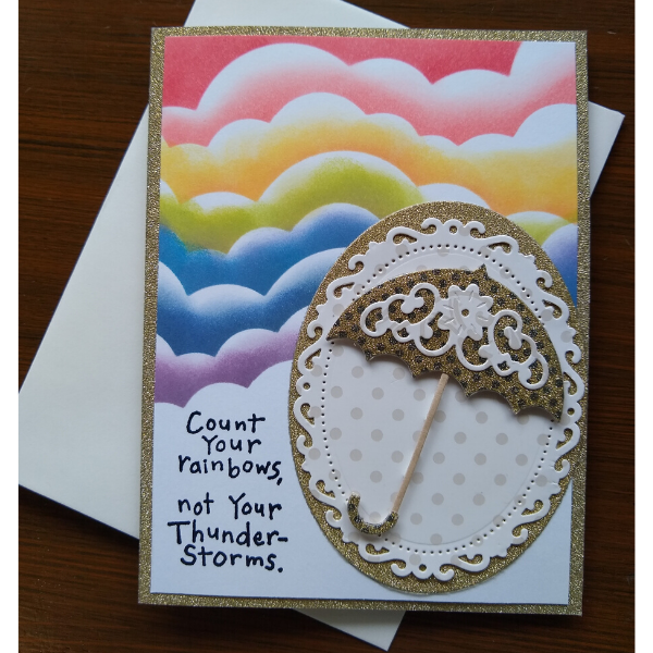 Spellbinders Staying Positive Card by Lena