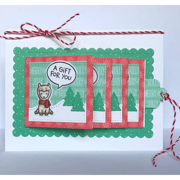 Lawn Fawn Flippin’ Awesome Christmas Gift Card Holder