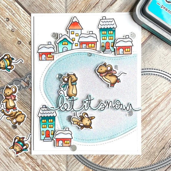 Lawn Fawn Mice On Ice Card