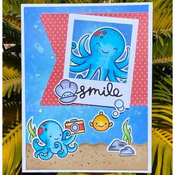 Lawn Fawn Ocean Shellfie Card