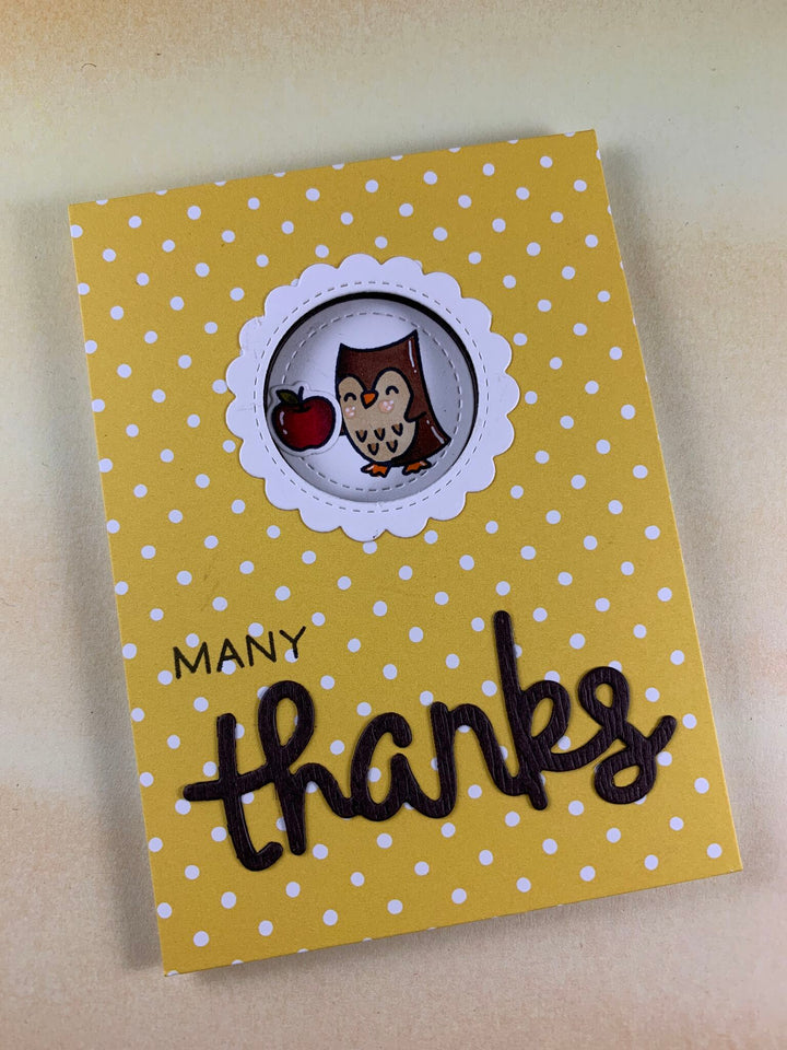 Many Thanks Owl Card By Jessica