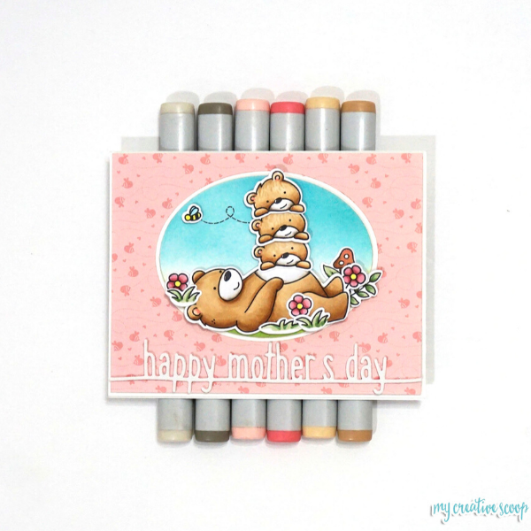 Avery Elle Mother's Day Card + Copic Coloring Tutorial