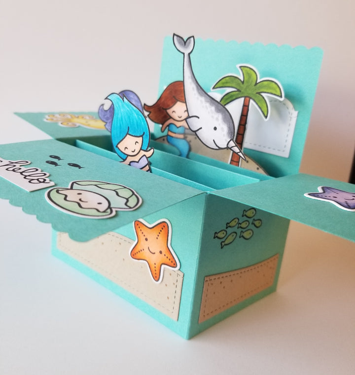 Ocean Friends Box Pop-Up Card by Susan