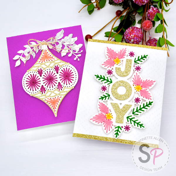 Spellbinders JOY Holiday Cards by Annette