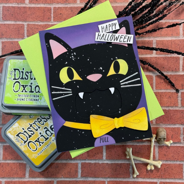 Hero Arts Big Mouth Cat with Bite Nite Sentiments