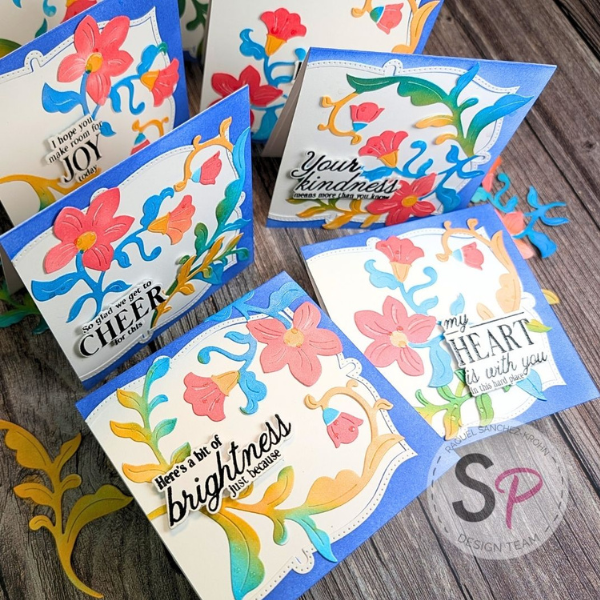 Colorful Cards with Trailing Grace from Pinkfresh Studio