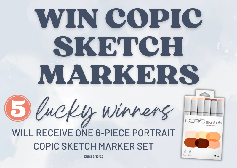 Giveaway: Copic Sketch Marker Portrait Set - August 2023