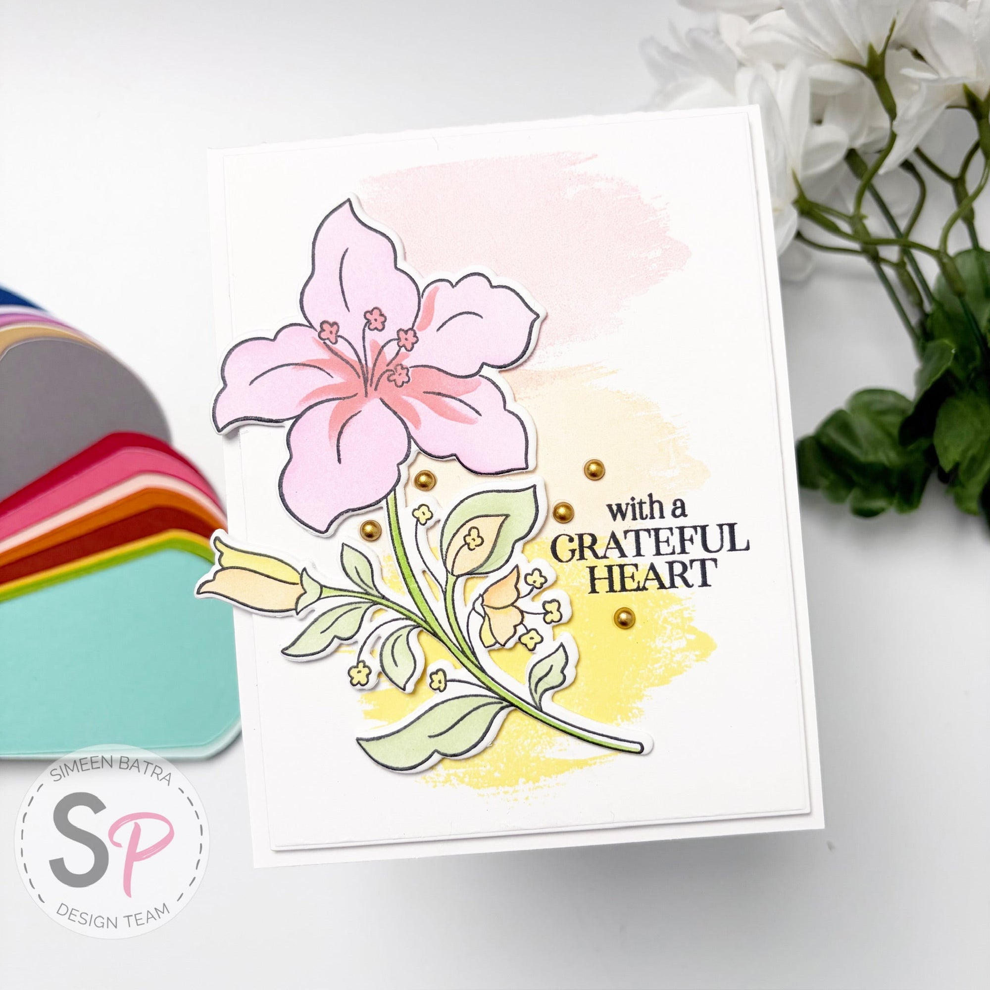 Bloom & Buds Floral Card Featuring Pinkfresh Studio