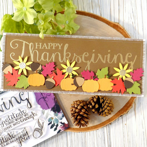 Colorado Craft Company Gratitude Slimline – Card #2 by Kathy