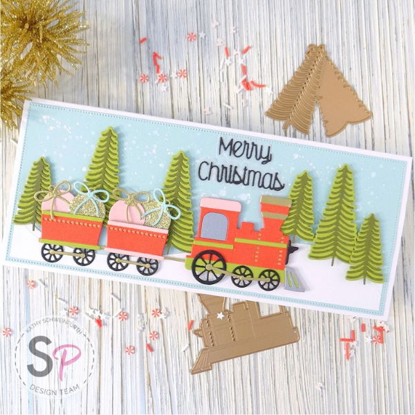 Spellbinders Holiday Express Card by Kathy