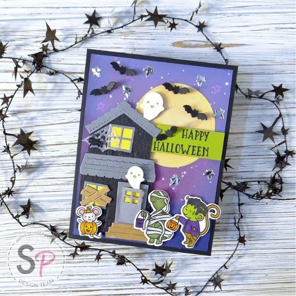 Halloween House Card by Kathy