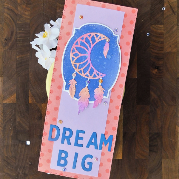 Dream Catcher Slimline Card (ft Hero Arts & Gina K) by Katie