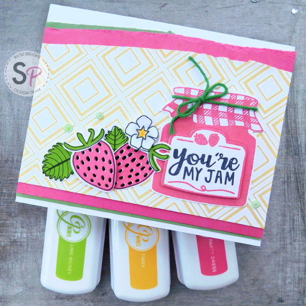 Strawberries & Jam Summer Card by Katie