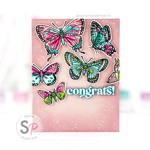 Beautiful Butterflies "Congrats" Card