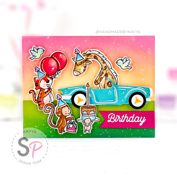 Spellbinders Open Road Birthday Card by Kavya