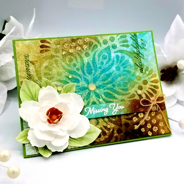 3D Spellbinders Gardenia Card by Kelly