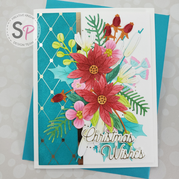Spellbinders Holiday Blooms Card by Kreative Kinship