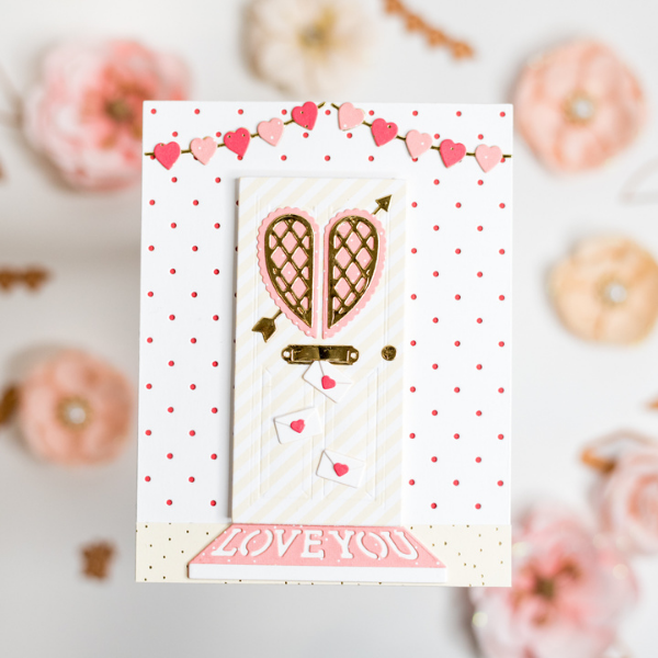 Spellbinders Open House Valentine's Day Card by Leica