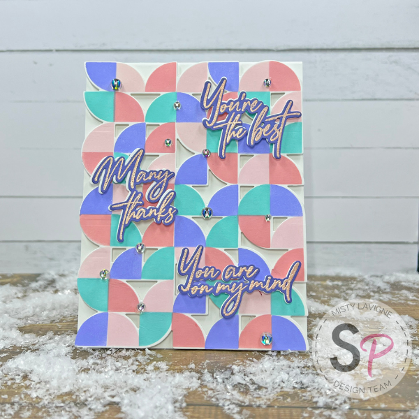 Pinkfresh Studio | Quadrant Backdrop Thank You Card