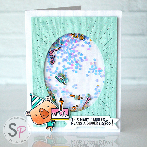 Avery Elle Bigger Cake Stamps & Starburst Oval Dies