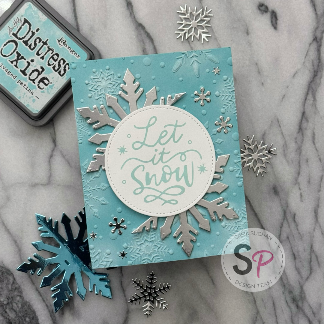 Spellbinders - Bibi's Snowflakes Collection - Pop Up Snowflake Card