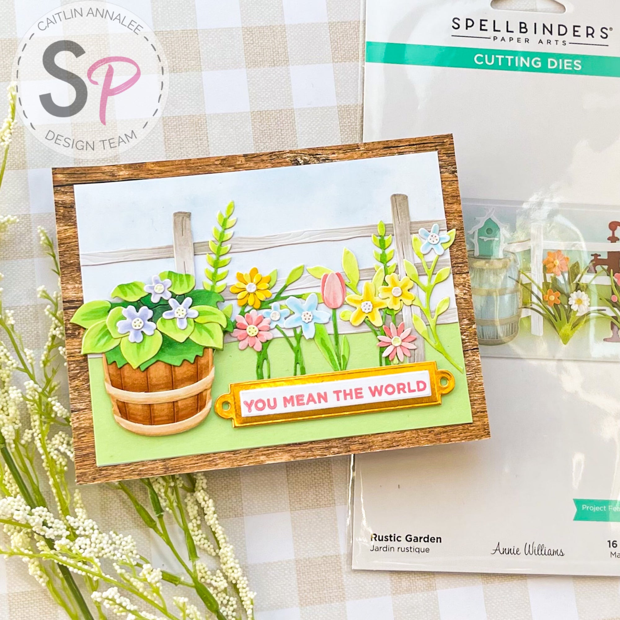 Spellbinders Garden Builder and Rustic Garden Card