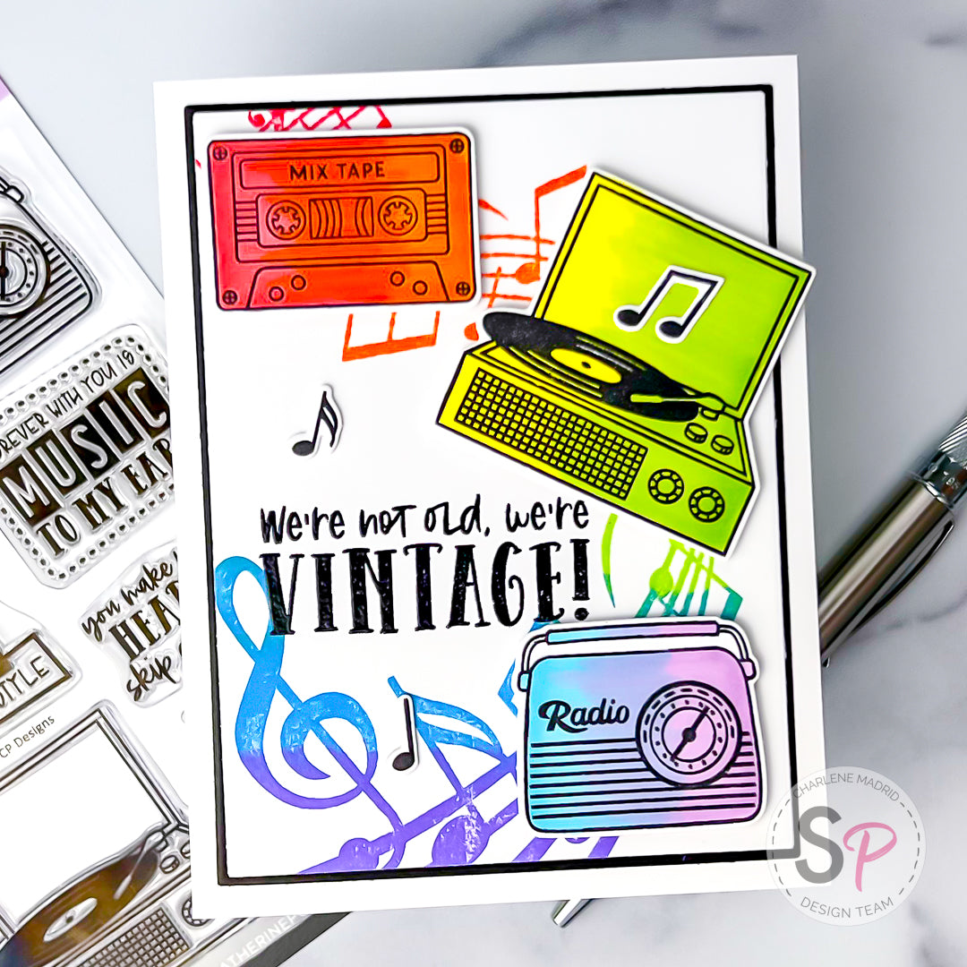 Catherine Pooler Designs Music to My Ears Retro Card