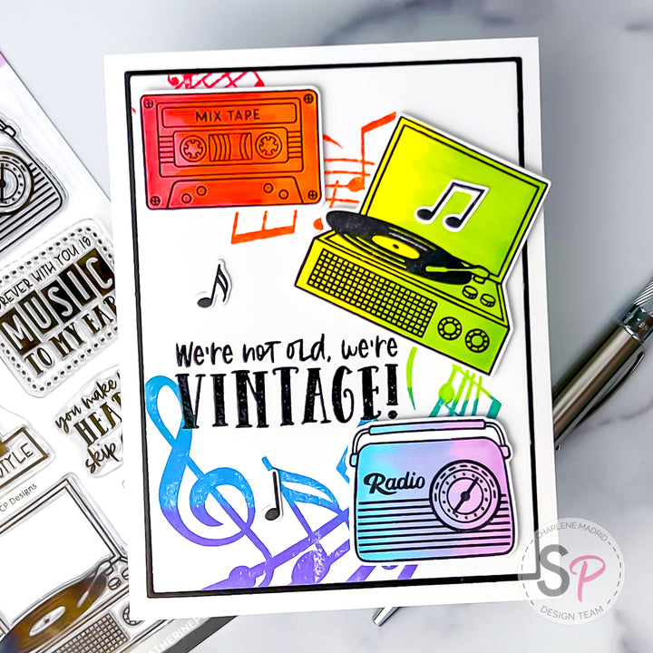 Catherine Pooler Designs Music to My Ears Retro Card