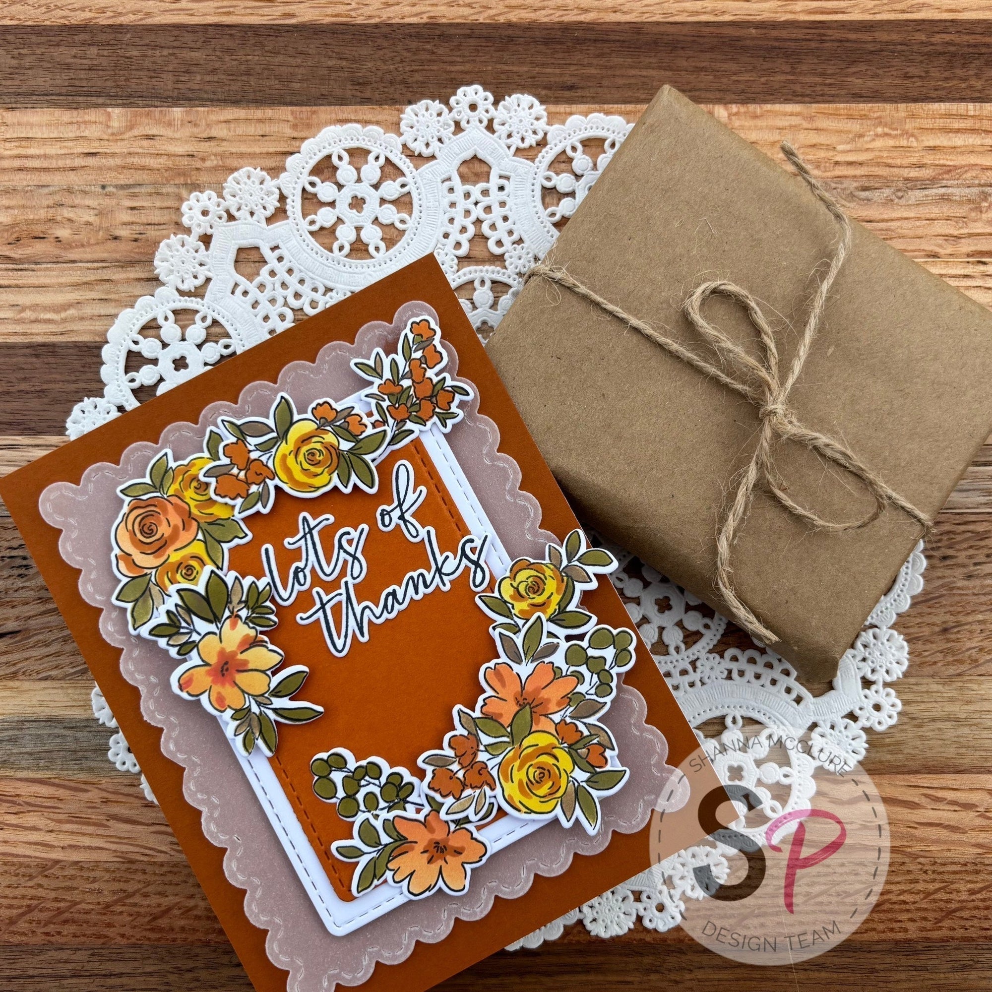 Fall Florals with PinkFresh Cozy Blooms 🍂 | Stamp, Stencil & Die Cardmaking