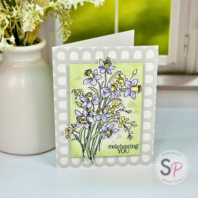 Pinkfresh Studio Whispering Daffodils Collection | Card Making Tutorial