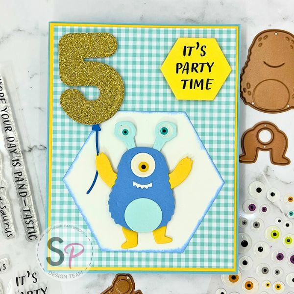 Spellbinders Dancin' Monsters Birthday Card