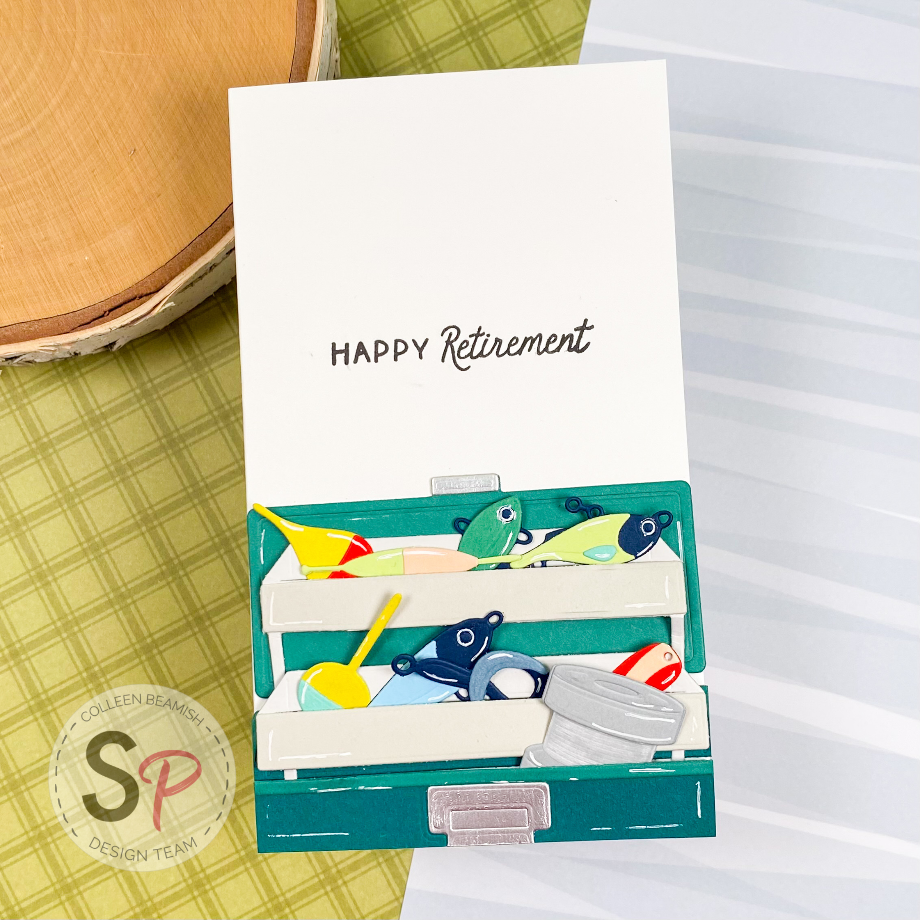 Happy Retirement with a Tackle Box Full of Memories ft. Honey Bee Stamps