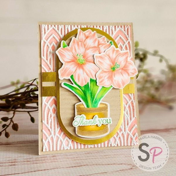 Winter Floral Thank You Card