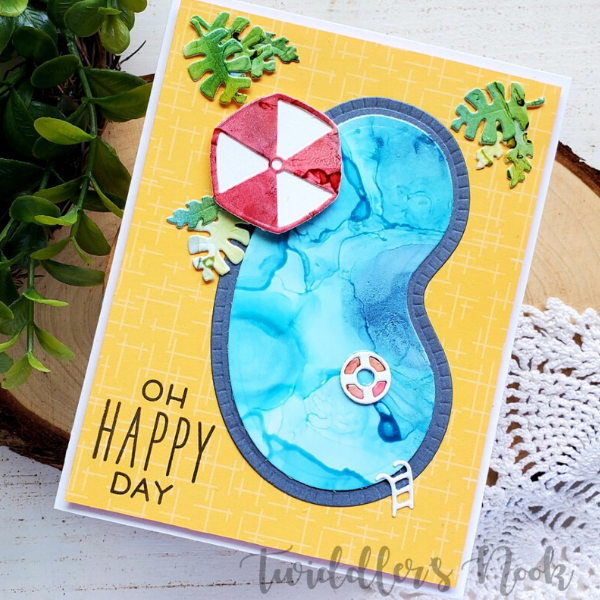 Spellbinders Pool With A View Card by Amanda