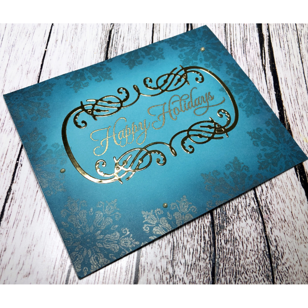 Altenew Gold Embossed Holiday Card